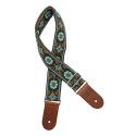 CORREA GAUCHO SERIE DELUXE TRADICIONAL PARA GUITARRA 50mm MARRÓN/AZUL