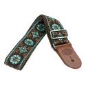 CORREA GAUCHO SERIE DELUXE TRADICIONAL PARA GUITARRA 50mm MARRÓN/AZUL