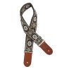 CORREA GAUCHO SERIE DELUXE TRADICIONAL PARA GUITARRA 50mm BLANCO/NEGRO