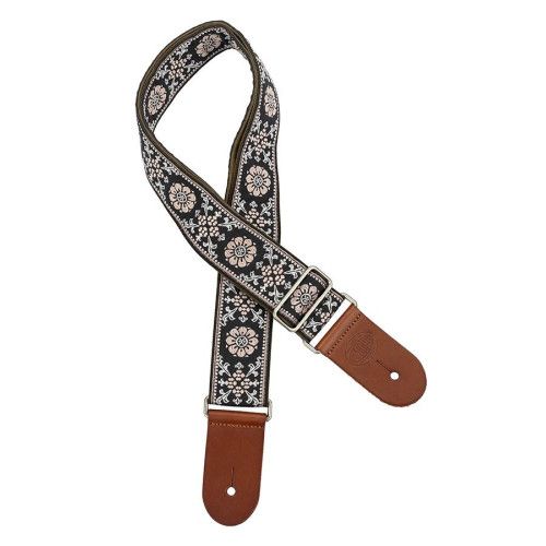 CORREA GAUCHO SERIE DELUXE TRADICIONAL PARA GUITARRA 50mm AMARILLO/NEGRO