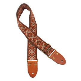 CORREA GAUCHO AUTÉNTICO DELUXE TRADICIONAL PARA GUITARRA 50mm HEBILLA LATÓN BR/OR