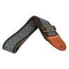 CORREA GAUCHO AUTÉNTICO DELUXE TRADICIONAL PARA GUITARRA 50mm HEBILLA LATÓN BK/BU