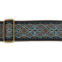 CORREA GAUCHO AUTÉNTICO DELUXE TRADICIONAL PARA GUITARRA 50mm HEBILLA LATÓN BK/BU