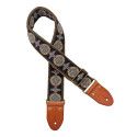 CORREA GAUCHO AUTÉNTICO DELUXE TRADICIONAL PARA GUITARRA 50mm HEBILLA LATÓN BK/BU/RD