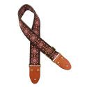 CORREA GAUCHO AUTÉNTICO DELUXE TRADICIONAL PARA GUITARRA 50mm HEBILLA LATÓN BL/PK