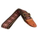 CORREA GAUCHO AUTÉNTICO DELUXE TRADICIONAL PARA GUITARRA 50mm HEBILLA LATÓN BL/PK