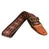 CORREA GAUCHO AUTÉNTICO DELUXE TRADICIONAL PARA GUITARRA 50mm HEBILLA LATÓN BL/PK