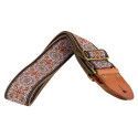 CORREA GAUCHO AUTÉNTICO DELUXE TRADICIONAL PARA GUITARRA 50mm HEBILLA LATÓN BK/BU/RD