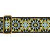 CORREA GAUCHO AUTÉNTICO DELUXE TRADICIONAL PARA GUITARRA 50mm HEBILLA LATÓN BK/BU/GN
