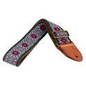 CORREA GAUCHO AUTÉNTICO DELUXE TRADICIONAL PARA GUITARRA 50mm HEBILLA LATÓN BK/BU/PK