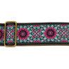 CORREA GAUCHO AUTÉNTICO DELUXE TRADICIONAL PARA GUITARRA 50mm HEBILLA LATÓN BK/BU/PK