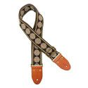 CORREA GAUCHO AUTÉNTICO DELUXE TRADICIONAL PARA GUITARRA 50mm HEBILLA LATÓN BK/GN