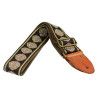 CORREA GAUCHO AUTÉNTICO DELUXE TRADICIONAL PARA GUITARRA 50mm HEBILLA LATÓN BK/GN