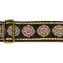 CORREA GAUCHO AUTÉNTICO DELUXE TRADICIONAL PARA GUITARRA 50mm HEBILLA LATÓN BK/GN