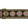 CORREA GAUCHO AUTÉNTICO DELUXE TRADICIONAL PARA GUITARRA 50mm HEBILLA LATÓN BK/GN