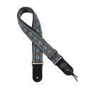 CORREA GAUCHO SERIE TRADICIONAL PARA GUITARRA 50mm CUERO AZUL Y GRIS