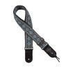 CORREA GAUCHO SERIE TRADICIONAL PARA GUITARRA 50mm CUERO AZUL Y GRIS