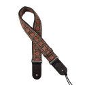 CORREA GAUCHO SERIE TRADICIONAL PARA GUITARRA 50mm CUERO ROJO Y GRIS