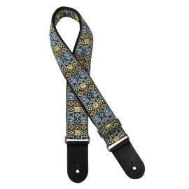 CORREA GAUCHO SERIE TRADICIONAL PARA GUITARRA 50mm MOSAICO AZUL