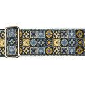 CORREA GAUCHO SERIE TRADICIONAL PARA GUITARRA 50mm MOSAICO AZUL
