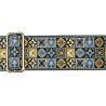 CORREA GAUCHO SERIE TRADICIONAL PARA GUITARRA 50mm MOSAICO AZUL