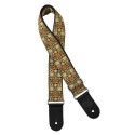 CORREA GAUCHO SERIE TRADICIONAL PARA GUITARRA 50mm MOSAICO DORADO
