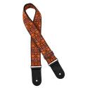 CORREA GAUCHO SERIE TRADICIONAL PARA GUITARRA 50mm MOSAICO NARANJA