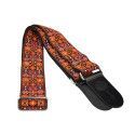 CORREA GAUCHO SERIE TRADICIONAL PARA GUITARRA 50mm MOSAICO NARANJA