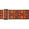 CORREA GAUCHO SERIE TRADICIONAL PARA GUITARRA 50mm MOSAICO NARANJA