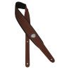 CORREA GAUCHO PARA GUITARRA ACOLCHADA MARRÓN OSCURO/NEGRA