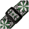 Correa Levy's Hootenanny Series Poly Jacquard 2"" - Floral Verde y blanco