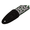 Correa Levy's Hootenanny Series Poly Jacquard 2"" - Floral Verde y blanco