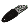 Correa Levy's Hootenanny Series Poly Jacquard 2"" - Floral Verde y blanco