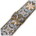 Correa Levy's Vintage Hootenanny Series 2"" con soporte para púas - Amarillo y blanco